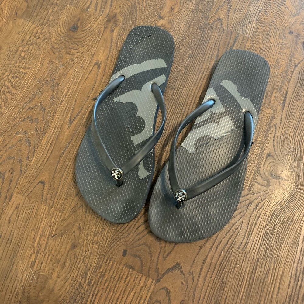 Tory Burch Flip Flops Black Size 8